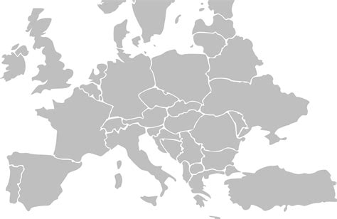 Download Blank Map Of Europe Png Png Image With No Background