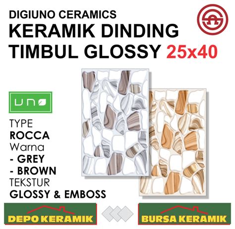 Keramik Timbul 25x40 ROCCA SERIES UNO Glossy Marble Lazada Indonesia