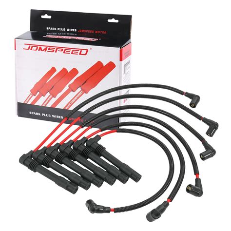 Amazon JDMSPEED Spark Plug Wire Set 7mm 671 6165 Red Replacement