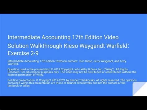 Wiley Intermediate Accounting Th Edition Solution Walkthrough