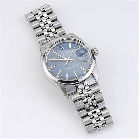 Rolex Oyster Perpetual Date 1500 Blue Dial 34mm Circa 1975 New York