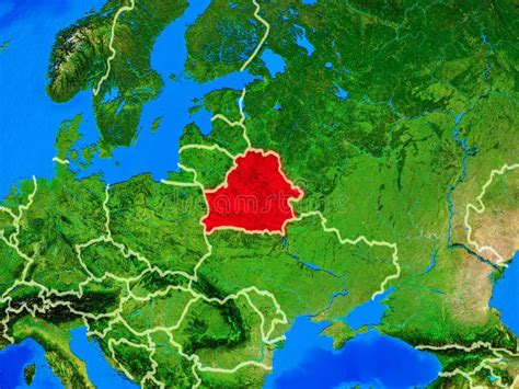 Belarus on Earth with Borders Stock Image - Image of european, global: 135112885