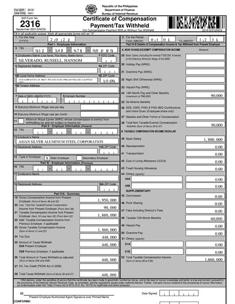 For Compensation Payment With Or Without Tax Withheld