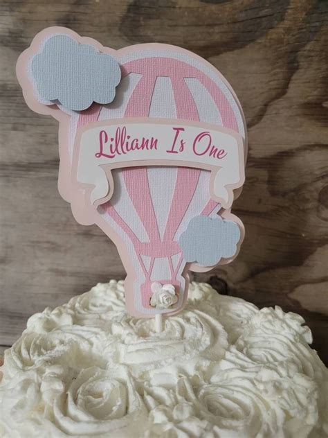 Boy Girl Hot Air Balloon Theme Cake Topper Centerpiece Pick Up Etsy