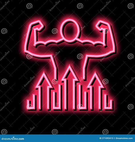 Power People Value Neon Glow Icon Illustration Stock Vector