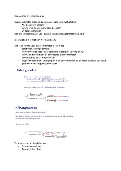 Hoorcollege Rechtseconomie Studeersnel