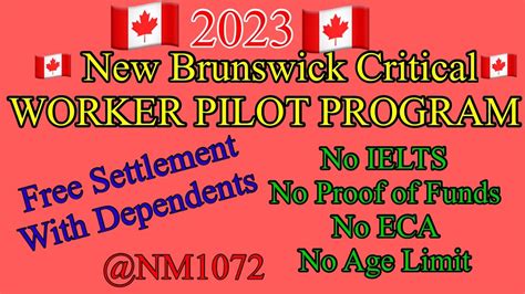 New Brunswick Critical Worker Pilot Program Canada Canada Jobs How To