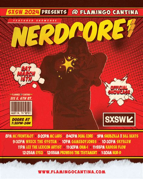 Official Sxsw Nerdcore Showcase Flamingo Cantina