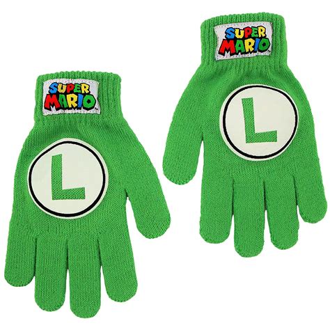 Child Luigi Gloves Super Mario Brothers Party City