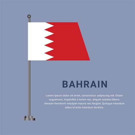 Premium Vector Illustration Of Bahrain Flag Template