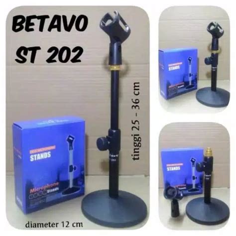 Stand Mic Meja Betavo St Kaki Bulat Besi Lazada Indonesia