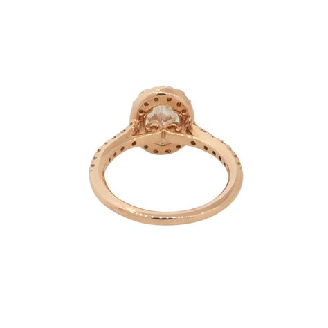 Rose Gold Oval Diamond Halo Ring - Raymond Lee Jewelers & Loan