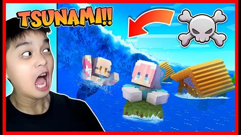 ATUN MOMON BERTAHAN DARI TSUNAMI TERBESAR DI MINECRAFT Feat