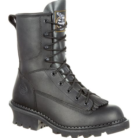 Georgia Boot Black Logger Work Boot