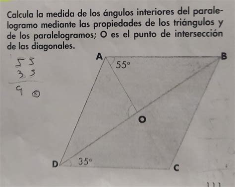 Calcula La Medida De Los Ngulos Interiores Del Paralelogramo Mediante