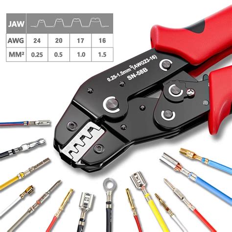 Sn B Ratchet Crimping Plier Ferramenta Crimper Mm Awg For