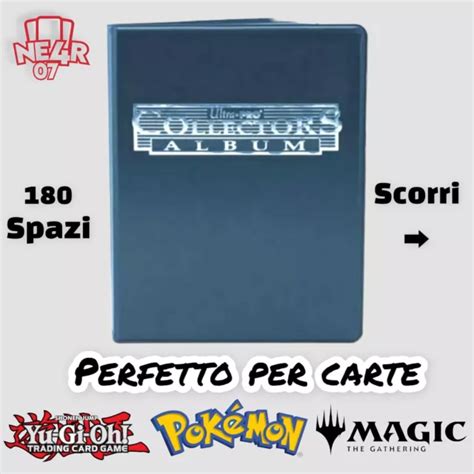 ALBUM RACCOGLITORE CARTE Pokemon Yu Gi Oh Magic Ultra Pro Binder Blu 9