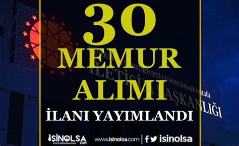 İletişim Başkanlığı KPSS siz 30 Memur Alımı 2023 Uzman Yardımcısı