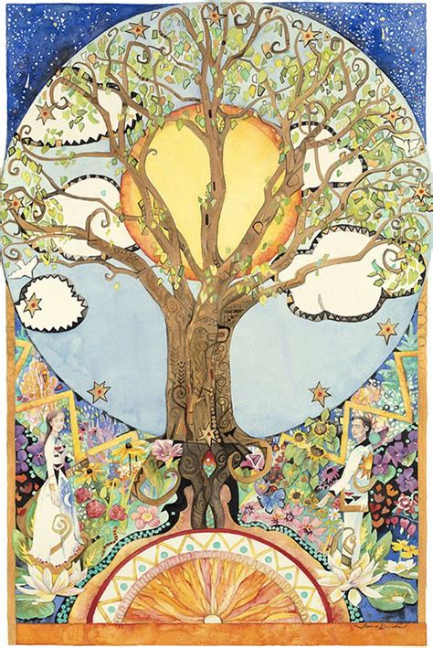 Tree Of Life Symbolic Painting 1 Clouds Sun Women Des Flickr