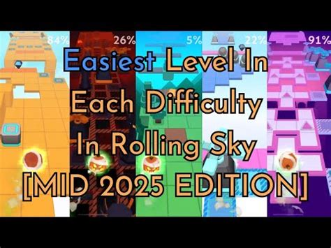 rolling sky easiest level   difficulty mid  edition youtube