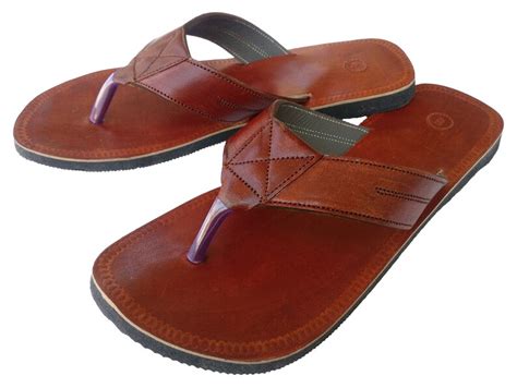 Handmade Men Leather Sandals Handcrafted Gents Sandal Brown V Strap ...