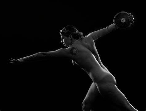 Naked Female Athlete Posing With Discus Photograph By Panoramic Images