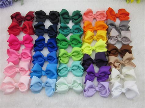 3inch Grosgrain Ribbon Hair Bows With Clipbaby Hairbowboutique Bow