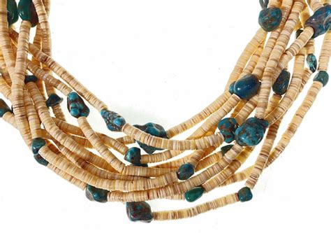 Lot Native American Turquoise Heishi Necklace