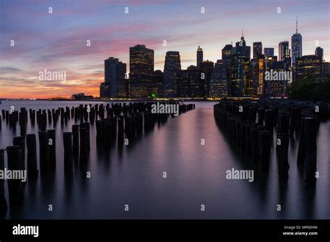 New York skyline at Sunset Stock Photo - Alamy