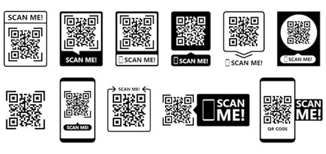 Premium Vector | Qr code frame vector set. qr code scan for smartphone ...