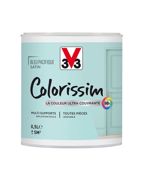 Peinture Colorissim Bleu pacifique Satin 0 5L Bricomarché