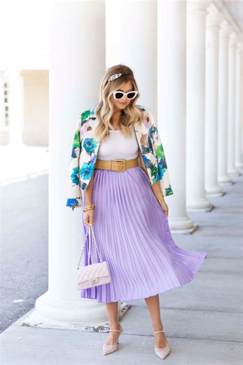 Lavender Pleated Skirt