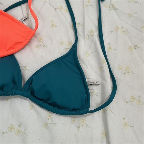 Bundle Of Two J Crew String Bikini Tops In A Size Depop