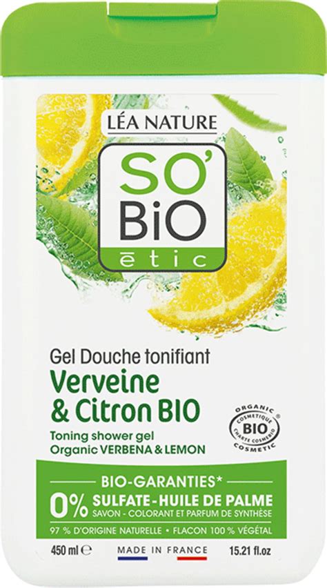 LÉA NATURE SO BiO étic Verbena and Lemon Shower Gel 450 ml Ecco