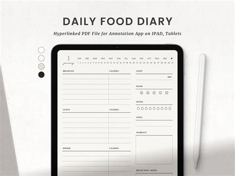 Myfitnesspal Food Journal Blank