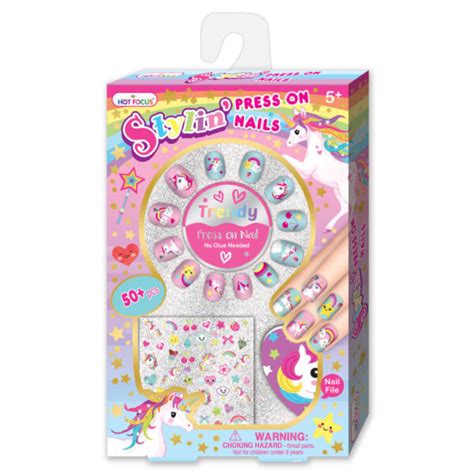 Hot Focus Unicorn Stylin Press On Nails Toy Dubai Toys MENA LLC