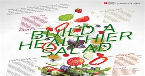 Build A Healthier Salad Infographic By Aha Infographics