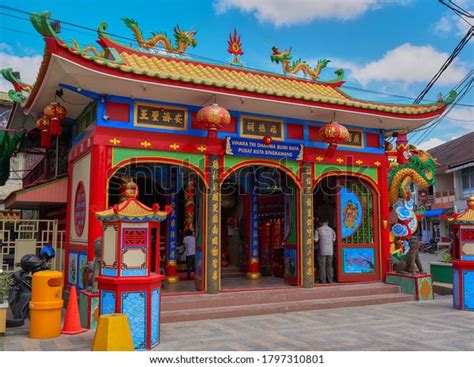singkawang indonesia  vihara tri dharma stock photo