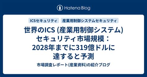 世界のics 産業用制御システム セキュリティ市場規模：2028年までに319億ドルに達すると予測 市場調査レポート産業資料の紹介ブログ