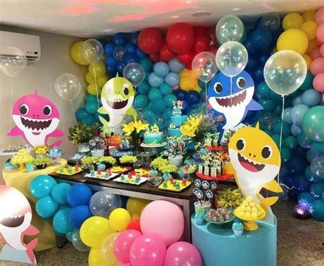 Aniversario Tubarao - Pinterest | Decoração festa infantil, Festa de aniversário do tubarão ...
