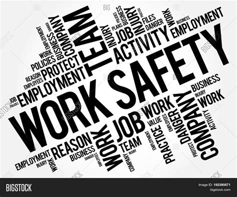 Work Safety Word Cloud Image Photo Free Trial Bigstock