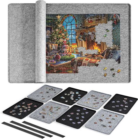 Lavievert Jigsaw Puzzle Board With Cover 8 Sorting Trays Portable