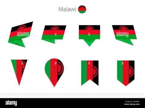 Malawi National Flag Collection Eight Versions Of Malawi Vector Flags