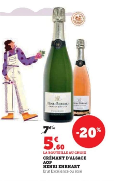 Promo CRÉMANT D ALSACE AOP HENRI EHRHART chez Super U