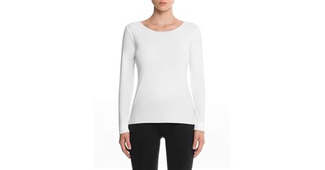 Wolford Aurora Pure Long Sleeve Active Top In White Lyst