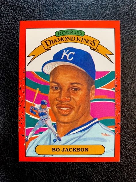 1989 Donruss BO JACKSON Diamond Kings ERROR CARD Mini WHITE DOTS 1