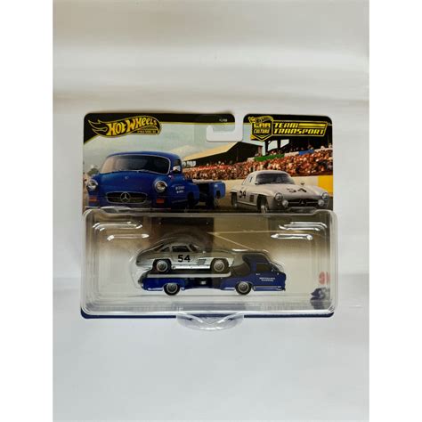 Hot Wheels Premium Team Transport Mercedes Benz SL Mercedes Benz Blaues Wunder Shopee