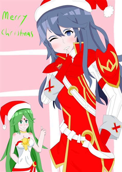 Lucina And Palutena Merry Christmas By Aratarinsart On Deviantart