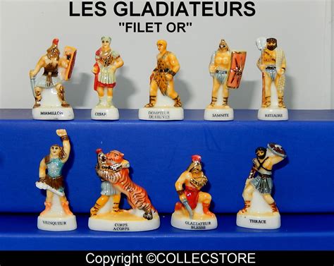 Serie Complete De Feves Les Gladiateurs Filet Or F Ves De Collection