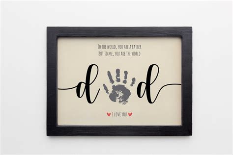 Fathers Day Handprint Art Handprint Art For Dad Etsy Canada